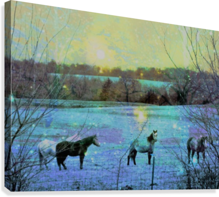 Stardust Canvas Print - Painting (429x386), Png Download