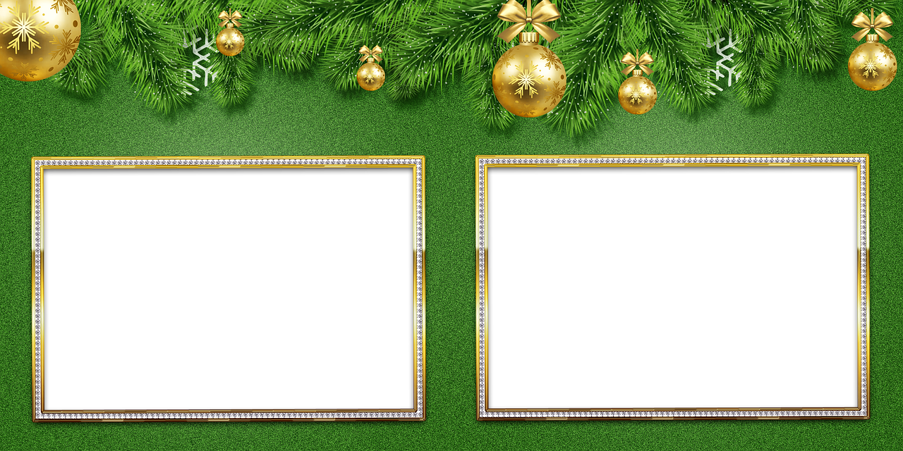 Christmas Bulb Ornament Lig - New Year Frame Png (680x340), Png Download