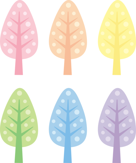Christmas Tree Clipart Pastel - Cute Christmas Tree Clip Art (457x550), Png Download