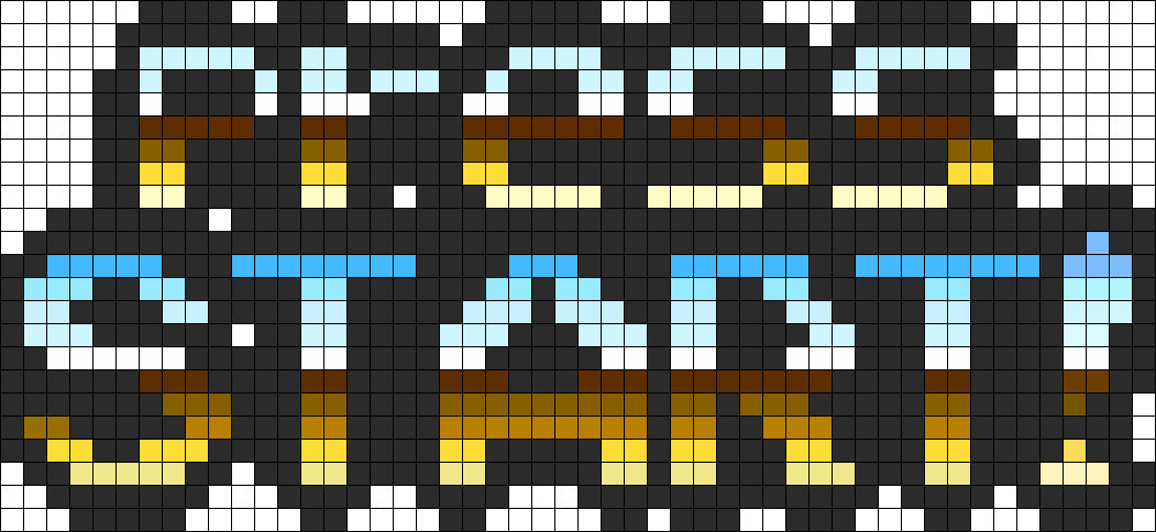 Press Start Perler Bead Pattern / Bead Sprite - Press Start Sprite (1051x484), Png Download