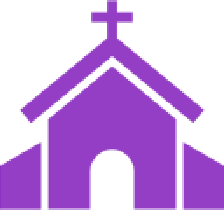 Purple Clipart Church - Christian Church (768x768), Png Download