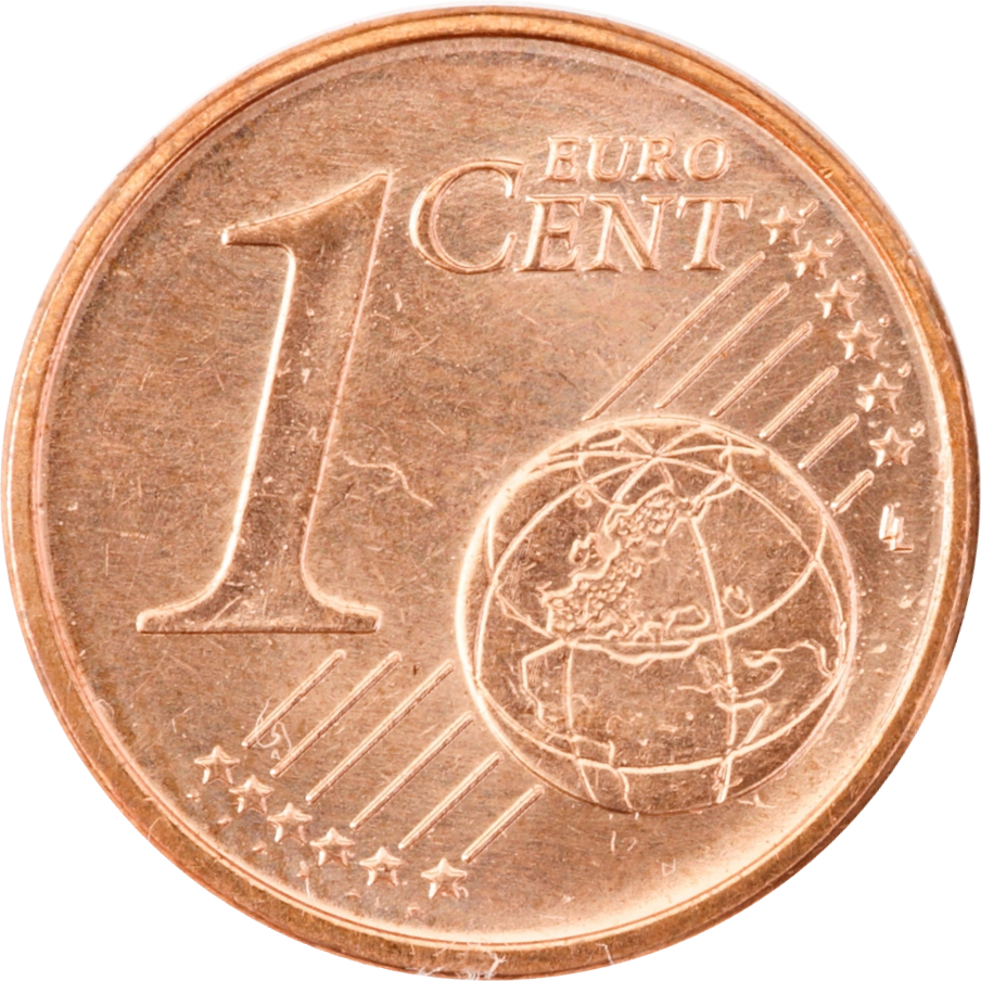 1 Euro Cent Common - 1 Cent Png (904x904), Png Download