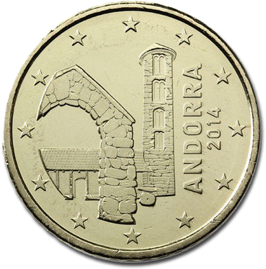 Elements Of Roman Art - Andorra 50 Cents Png (420x420), Png Download