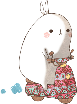 Molang - Png Dek D (329x424), Png Download