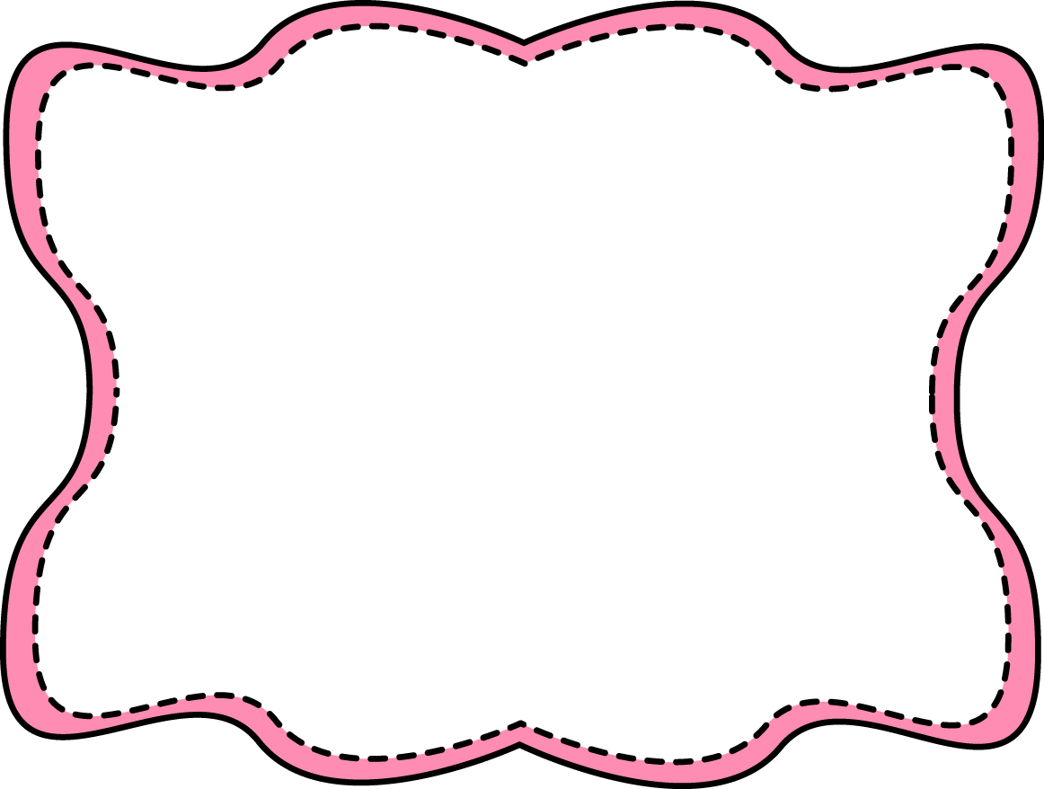 Download Pink Wavy Stitched Frame Pink Doodle Frames Png Full Size Png Image Pngkit