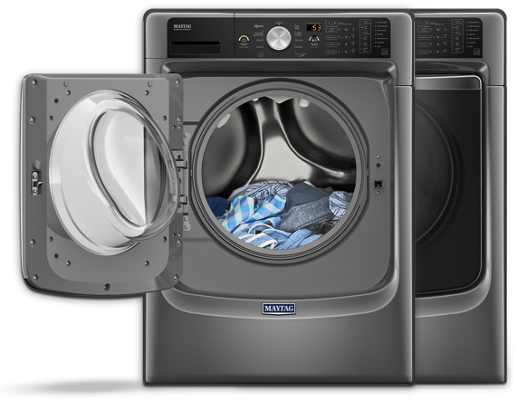 Washers - Maytag Mhw5500fw Front-loading Washer - 4.5 Cu Ft - (600x470), Png Download