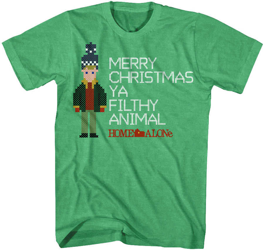 Merry Christmas Filthy Animal Home Alone T-shirt - Catalina Wine Mixer Shirt (900x851), Png Download