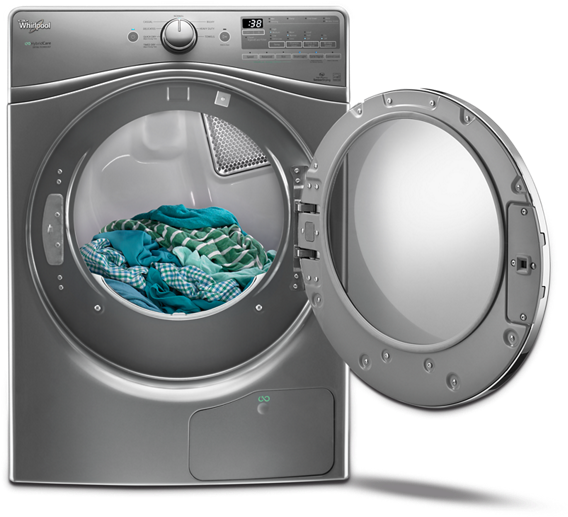 Washers And Dryers Clp - Whirlpool Wgd85hefw 7.4 Cu. Ft. Gas Dryer (585x537), Png Download