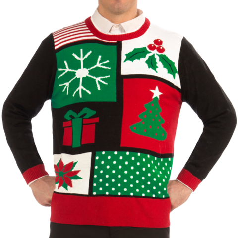 Christmas Sweater Jolly Holiday Adult (480x480), Png Download
