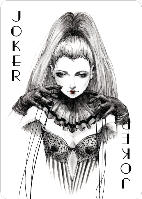 Joker Card, Fashion Playing Cards By Connie Lim - Connie Lim Illustration (521x768), Png Download
