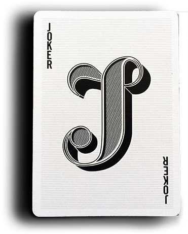 The Type Deck Playing Cards Typography Joker Batman - Playing Card (486x476), Png Download