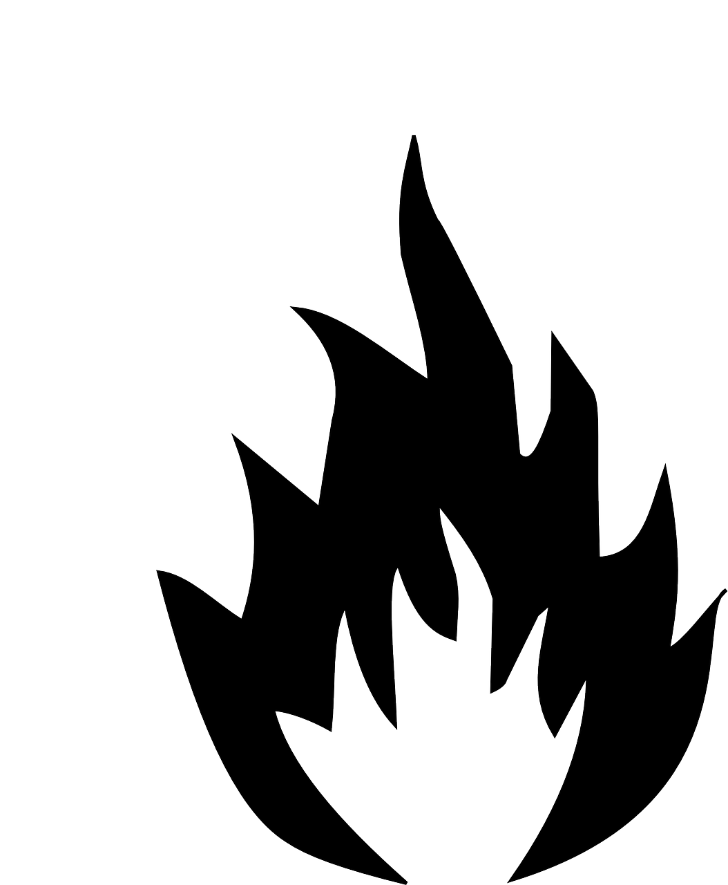 How To Draw Flames Fire 17 Free Printable Flames Stencils - Irssi Logo (1054x1280), Png Download