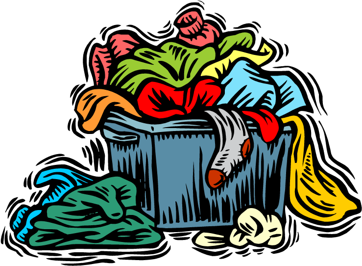 Dirty Clothes Clipart - Pile Of Clothes Clipart (750x541), Png Download