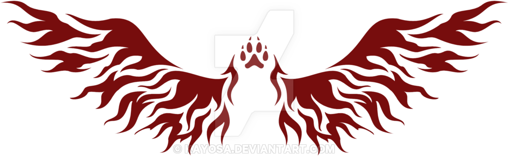 Fire Wing Clip Art - 5'x7'area Rug (1024x349), Png Download