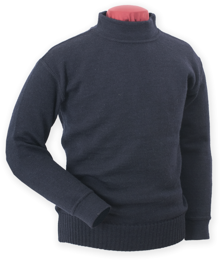 Sweater - U - S - Navy Seamans - Eastman Leather Navy Sweater (985x1080), Png Download