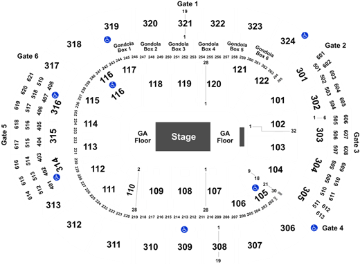 Air Canada Centre Seating Chart (525x397), Png Download