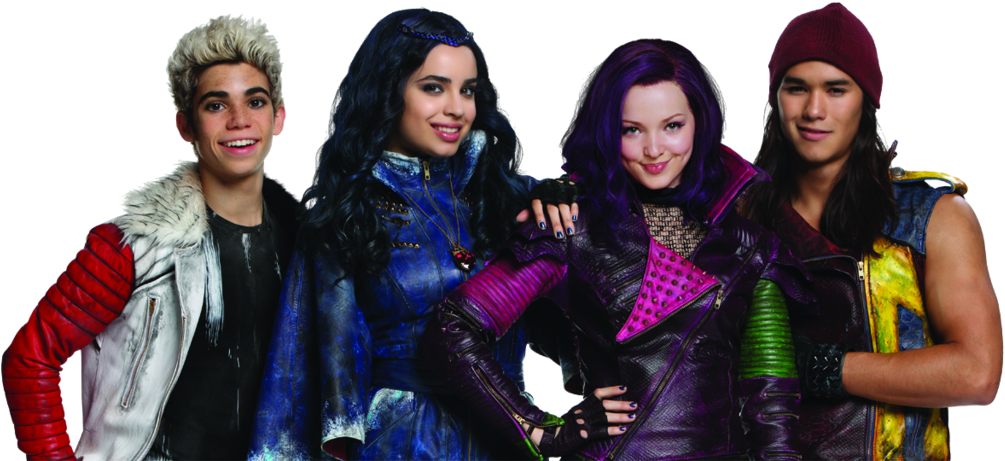 Los Descendientes Png - Evie Mal Jay And Carlos (1024x471), Png Download