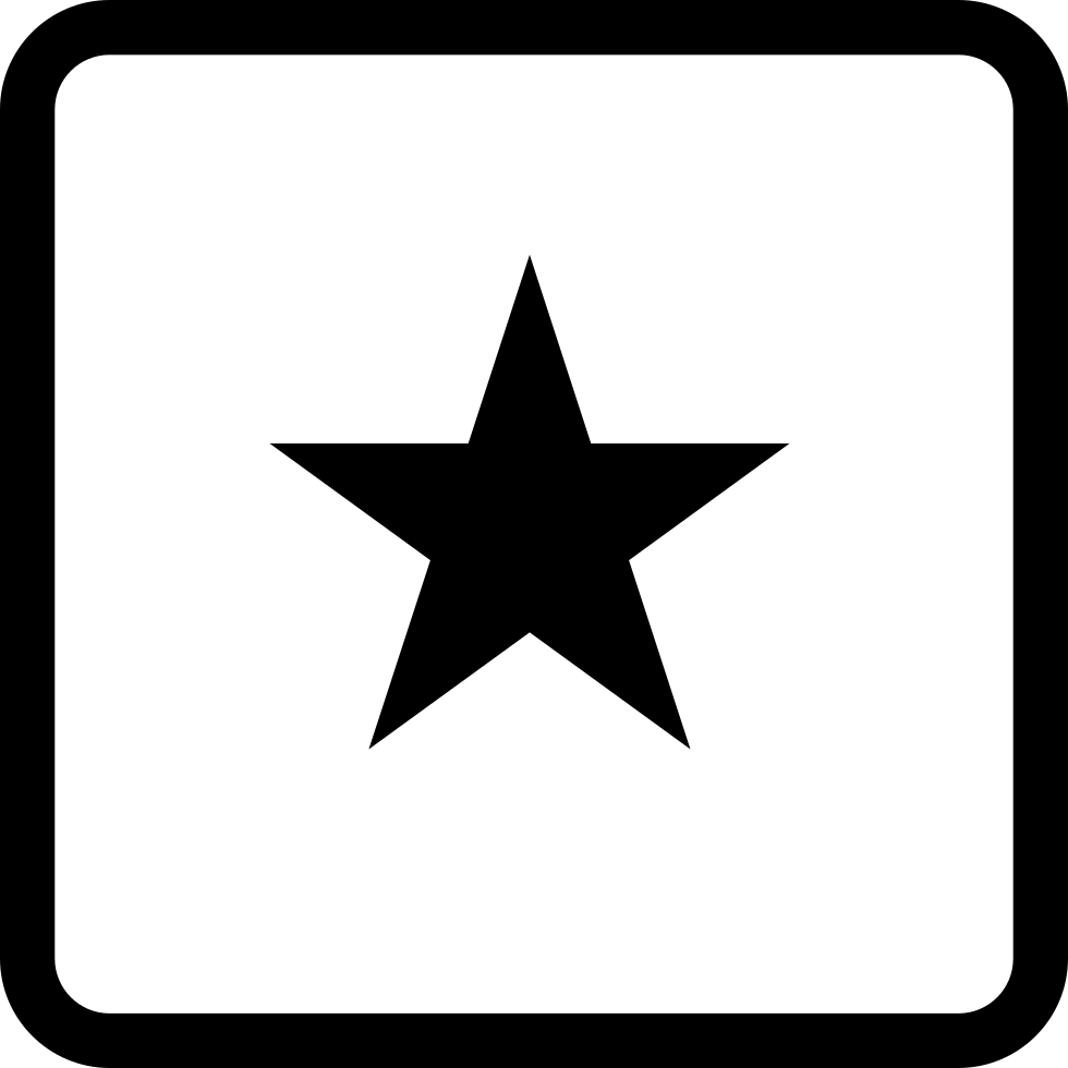Favorite Star Symbol Button Of Square Shape Comments - Um Commando Logo (980x980), Png Download