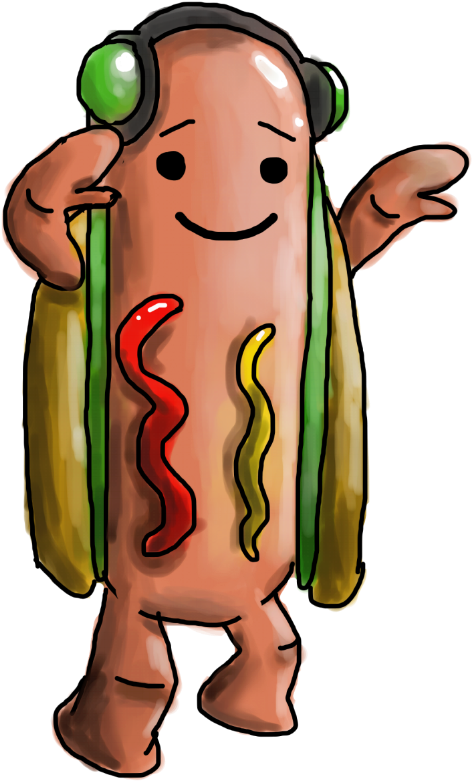 Snapchat Dancing Hotdog Drawing - Dancing Hot Dog Drawing (514x800), Png Download