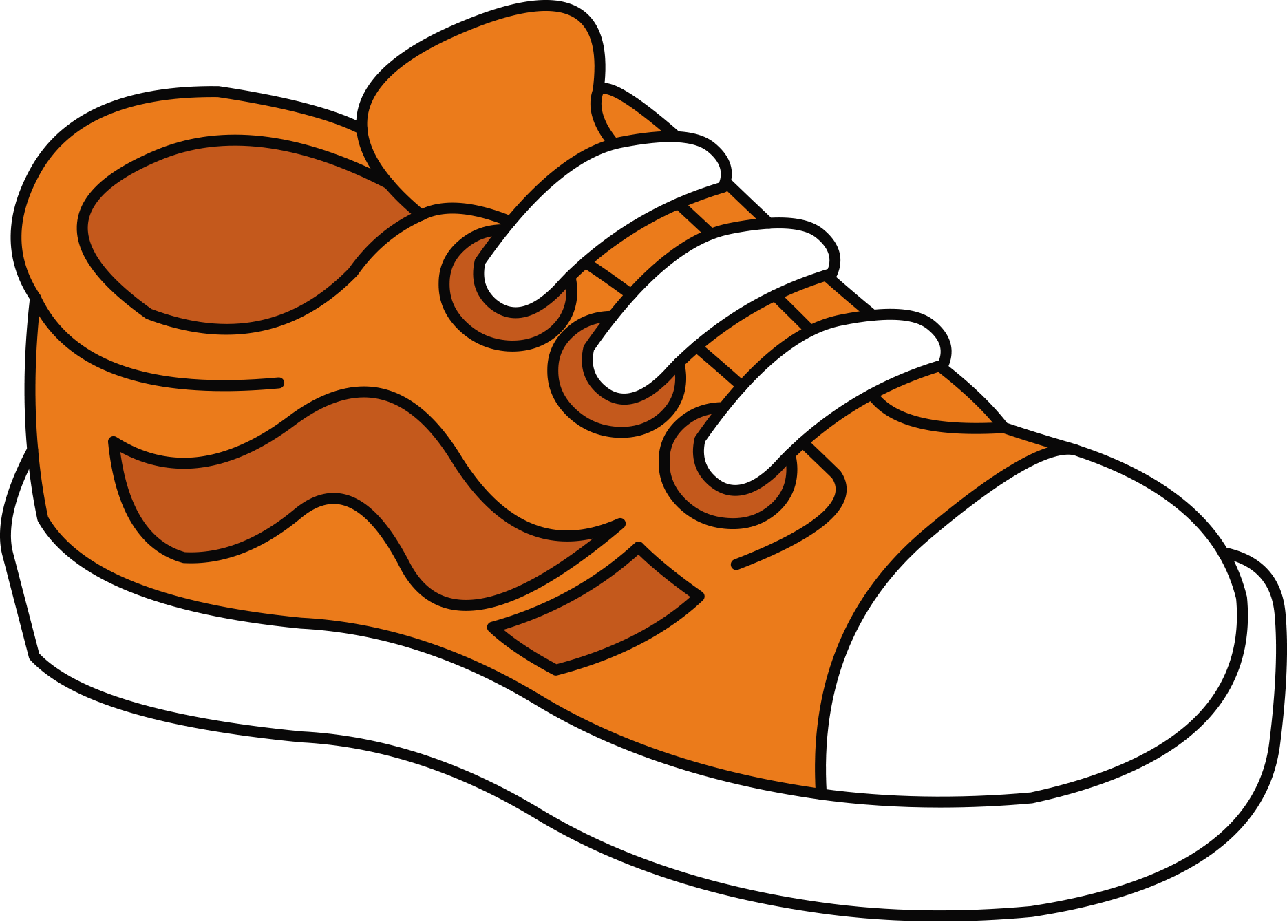 573 Hot Dog - Shoe Clipart (1870x1340), Png Download