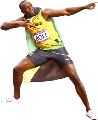 El Hombre Más Rápido Del Mundo - Usain Bolt Jamaica Sprinter Sport 32x24 Print Poster (320x520), Png Download