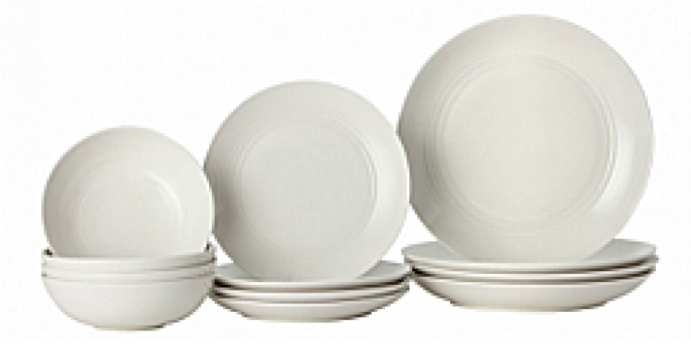 Royal Doulton Gordon Ramsay Maze 12pc Set, White - Gordon Ramsay By Royal Doulton White 'maze' 12 Piece (600x600), Png Download