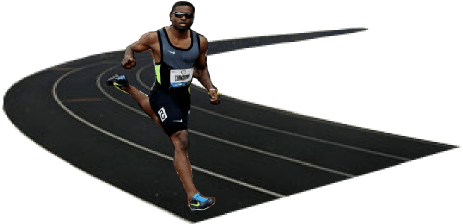 A Recent Comparison Of Carl Lewis V Usain Bolt By Michael - 4 × 400 Metres Relay (515x302), Png Download