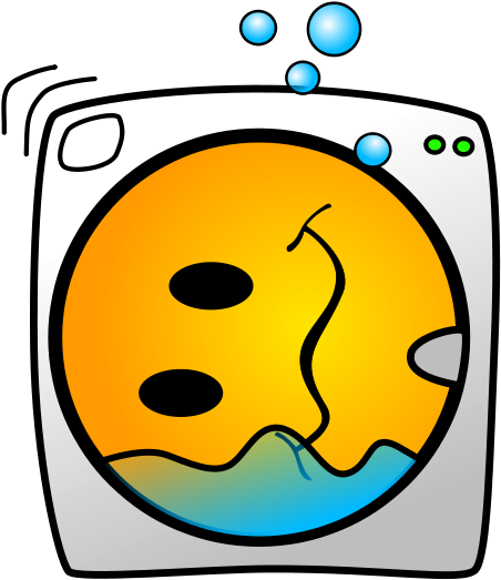 How To Set Use Washing Machine Smiley Clipart (636x900), Png Download
