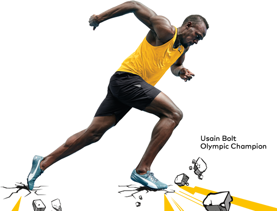 Usain Bolt (570x455), Png Download