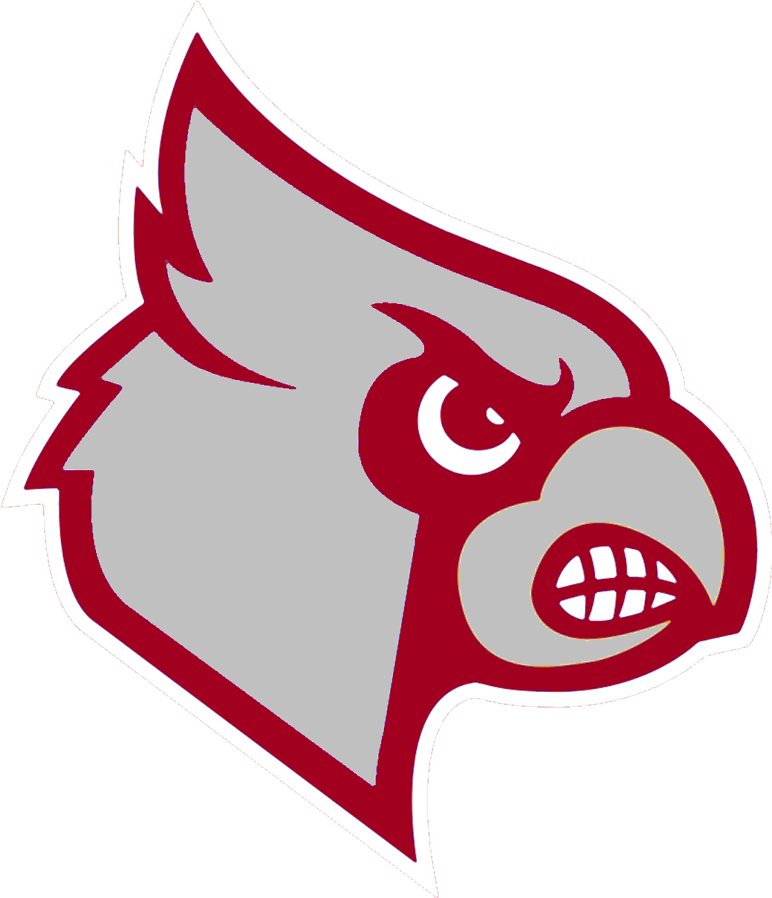 Red Cardinal Bird Clipart - Louisville Cardinals Logo Png (1116x1297), Png Download