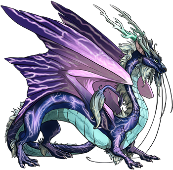 Lightning Dragon - Light And Dark Dragons (350x350), Png Download