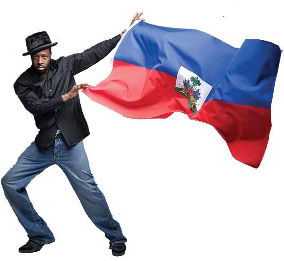 Share This Image - Wyclef Jean Haitian Flag (580x532), Png Download