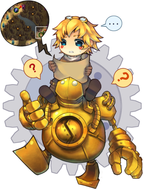 League Of Legends, Ezreal, And Blitzcrank Image - Lol Blitzcrank Chibi (500x655), Png Download