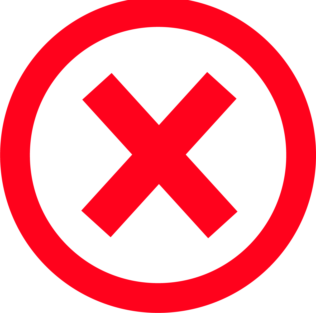 Out Of Stock - Red X Transparent (1330x1318), Png Download