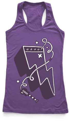 Lightning Amp Racerback Tank Top - Every Woman Should Know How To Clean Tank (484x484), Png Download