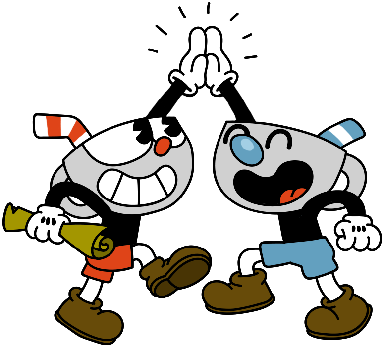 Cuphead And Mugman By Diuky On Deviantart Png Freeuse - Cuphead Mugman Png (831x757), Png Download