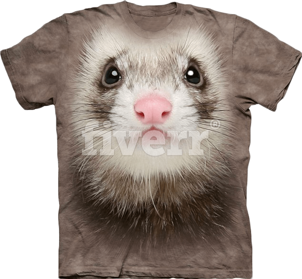 Ferret T Shirt (1151x1063), Png Download
