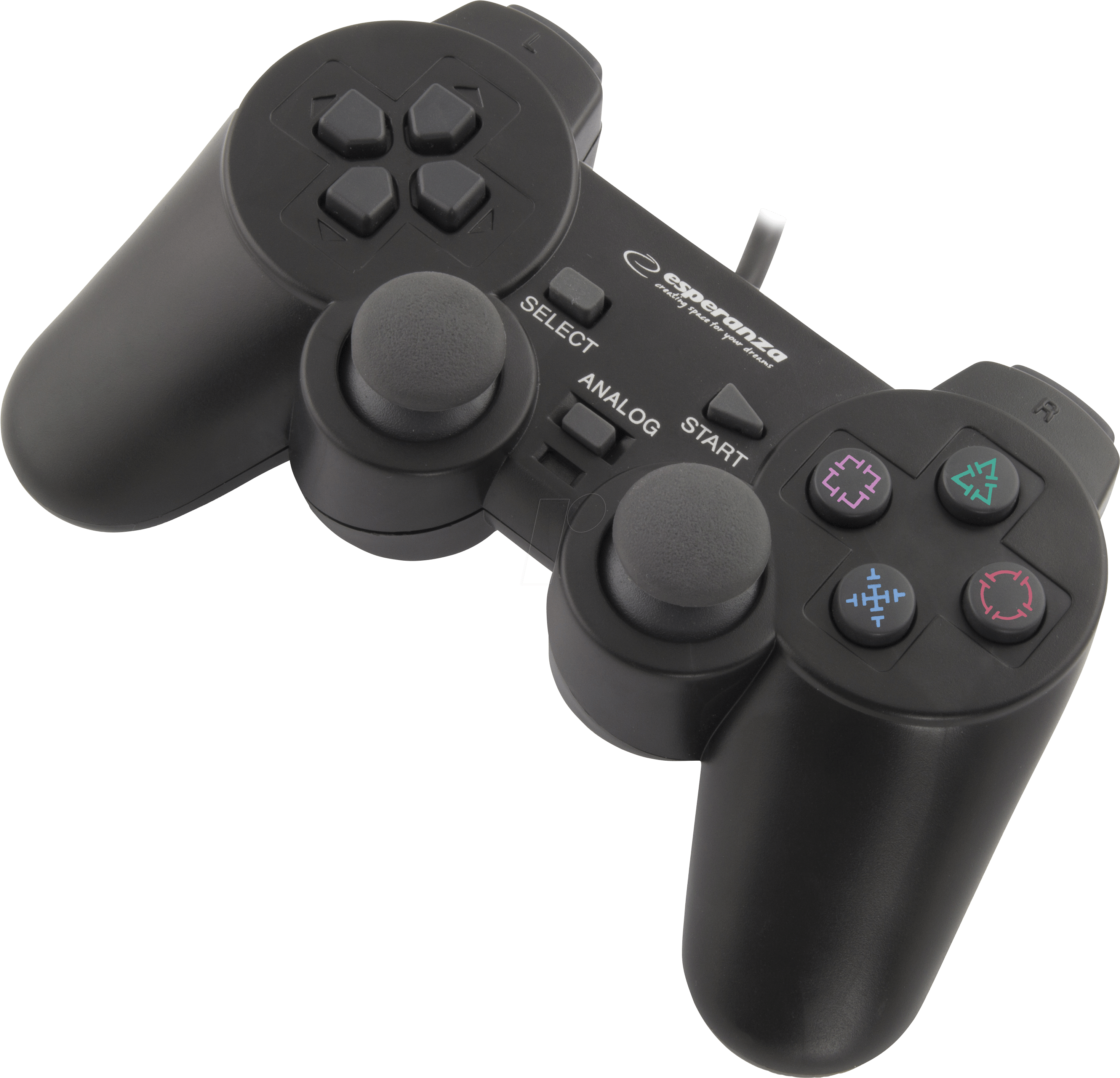 Ps2 Controller Png Clip Art Free Library - Esperanza Controller (3000x2896), Png Download