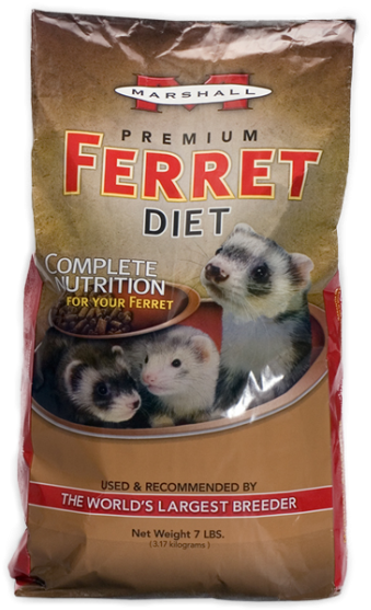 Image - Marshall Pet - Premium Ferret Diet - 7 Lbs. Bag (386x600), Png Download