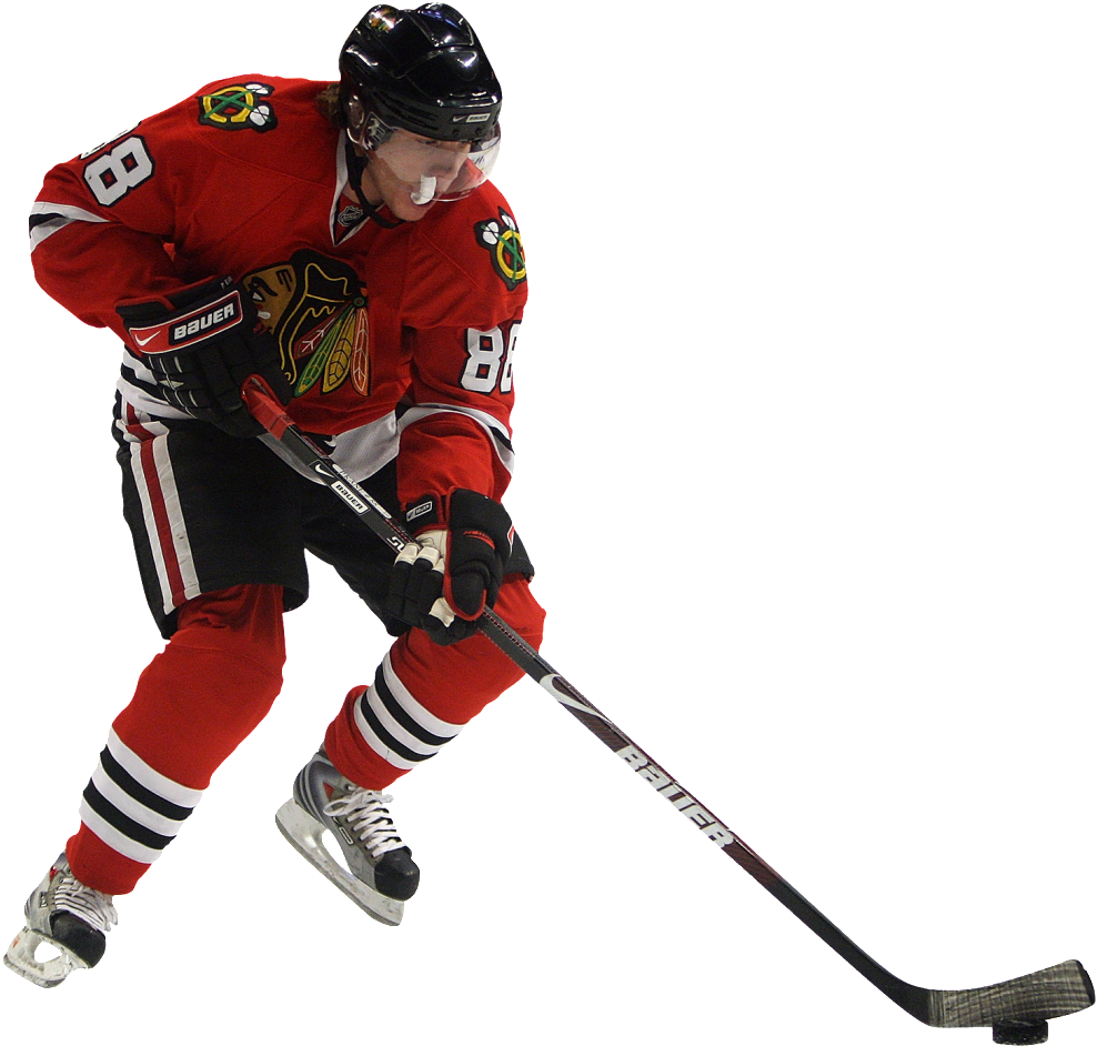 Hockey Player Png Image - Hockey Chicago Blackhawks P Ng (1024x971), Png Download