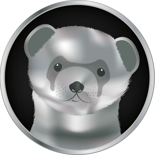 Silver Ferret - Ferret (643x643), Png Download