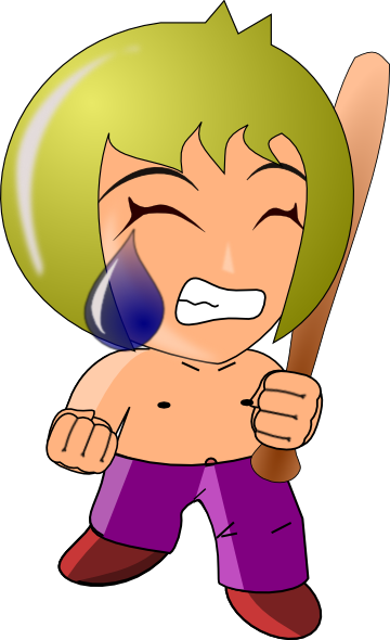 Angry Chibi Svg Clip Arts 360 X 590 Px (360x590), Png Download