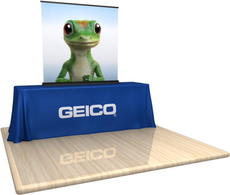 Table With Retractable Banner Beside (1024x768), Png Download