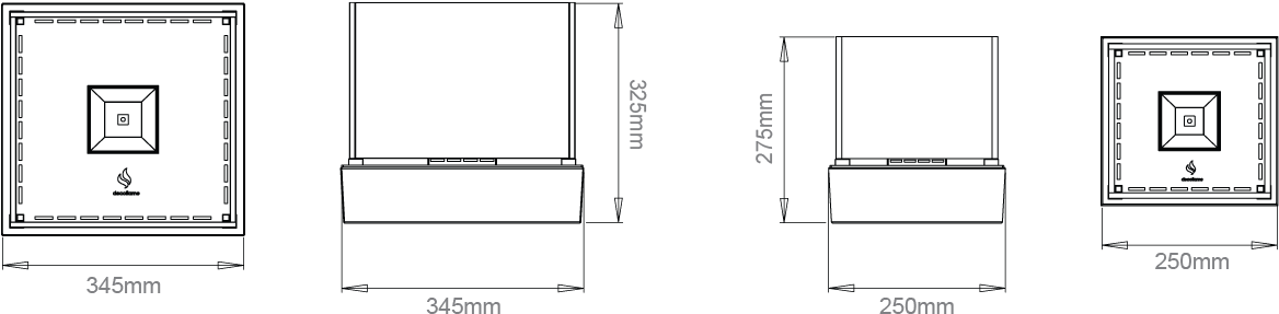 Outdoor/indoor Free Standing Bioethanol Fireplace - Diagram (1250x1250), Png Download