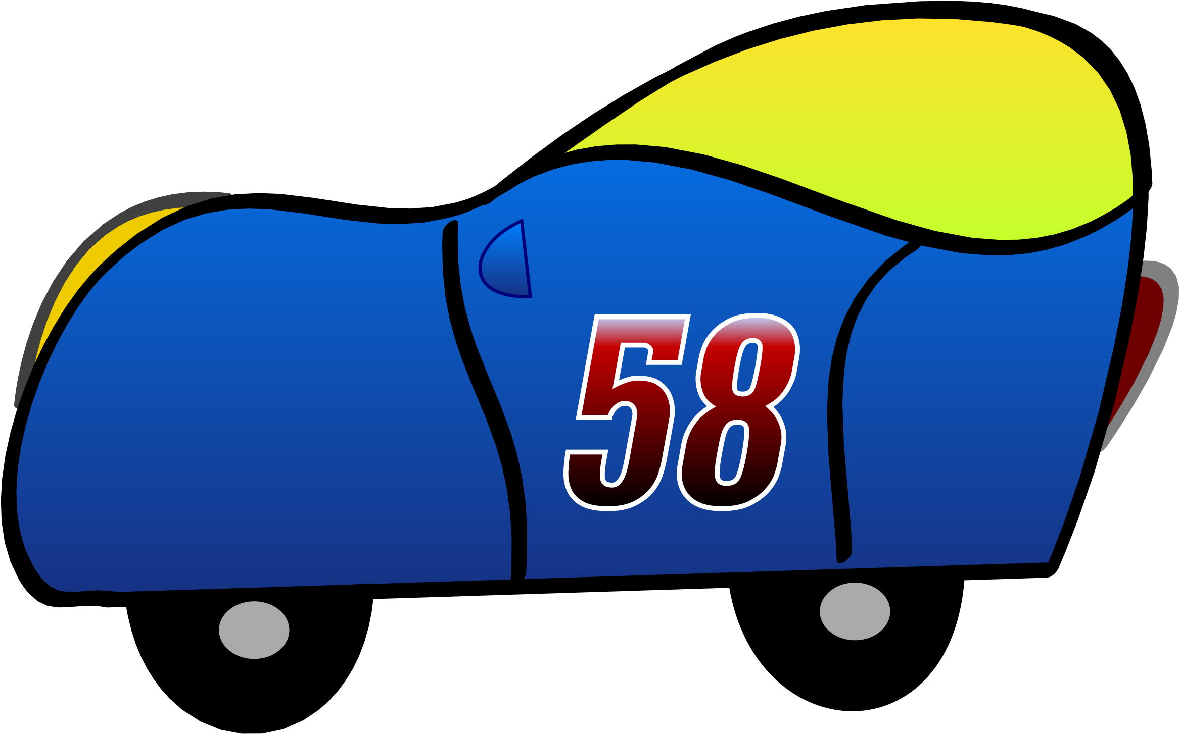 Funny Car Clipart At Getdrawings - Clip Art (2400x1539), Png Download