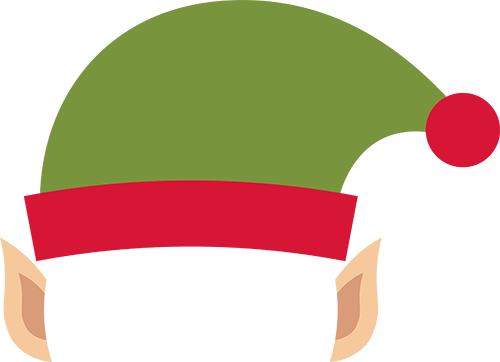 Graphics For Elf Hat Graphics - Elf Hat And Ears Png (500x362), Png Download