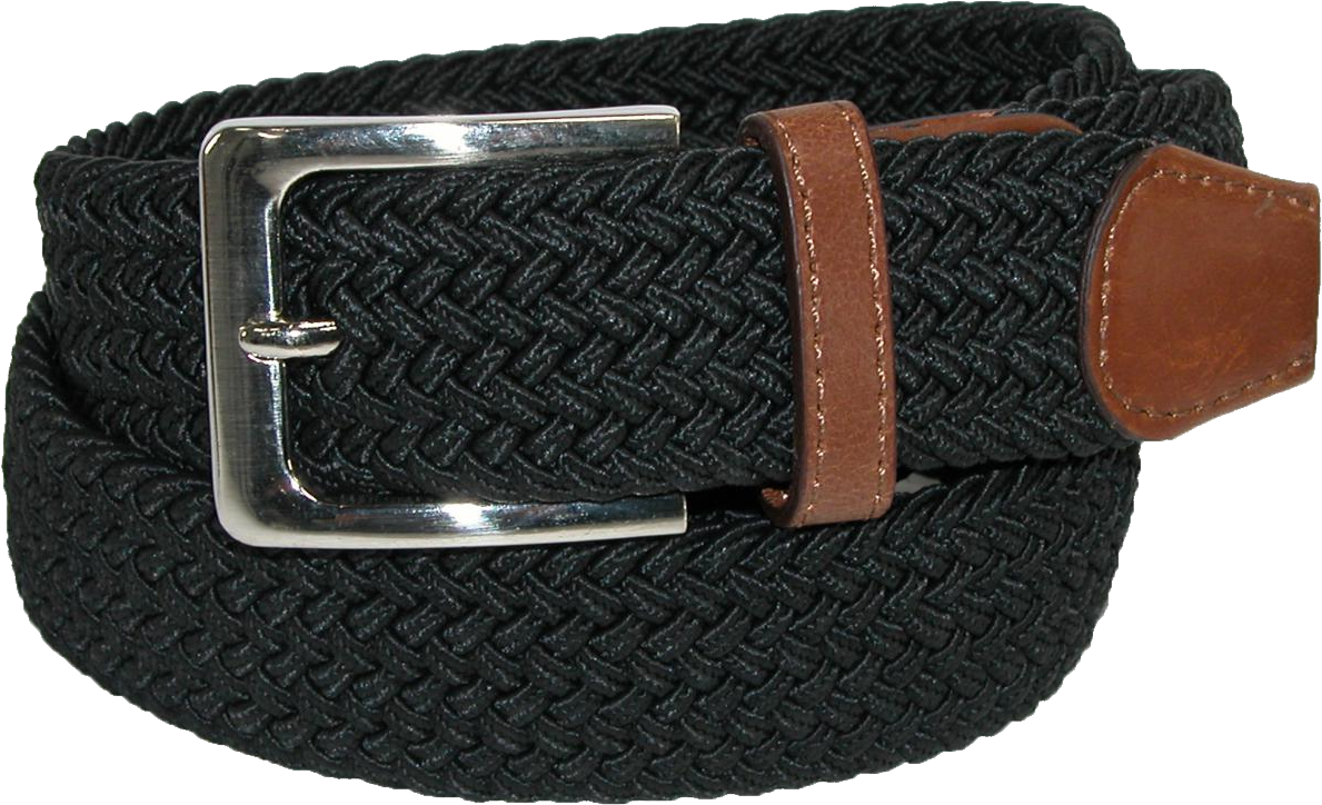 Ctm Mens Elastic Silver Buckle Belt Png Image (1189x724), Png Download