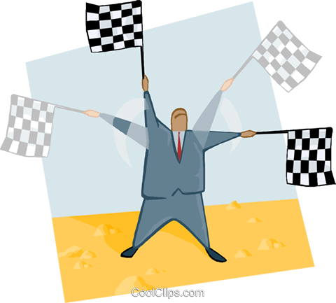 Man Waving Flags Royalty Free Vector Clip Art Illustration - Hostel The Spot Inn (480x433), Png Download