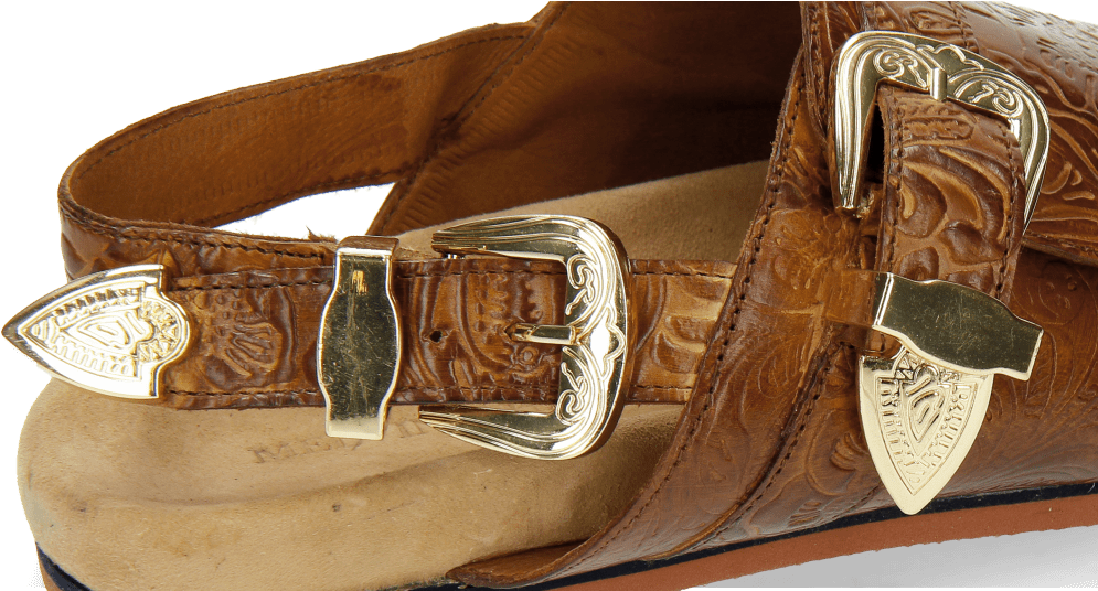 Sandals Helen 2 Floral Print Tan Buckle - Belt (1024x1024), Png Download