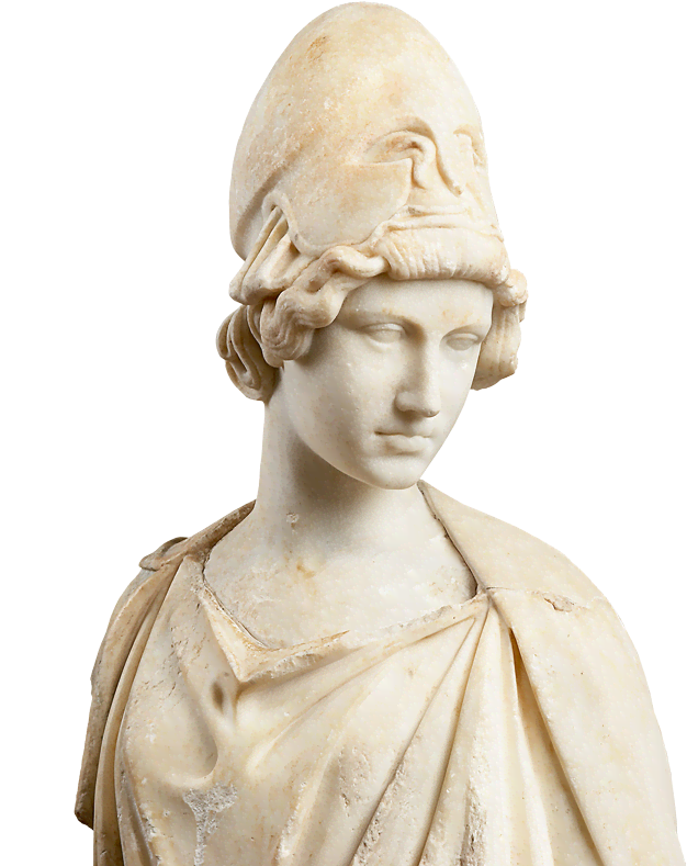 In Despair He Turns To The God-smith Hephaestus, Who - Liebieghaus Athena (720x835), Png Download